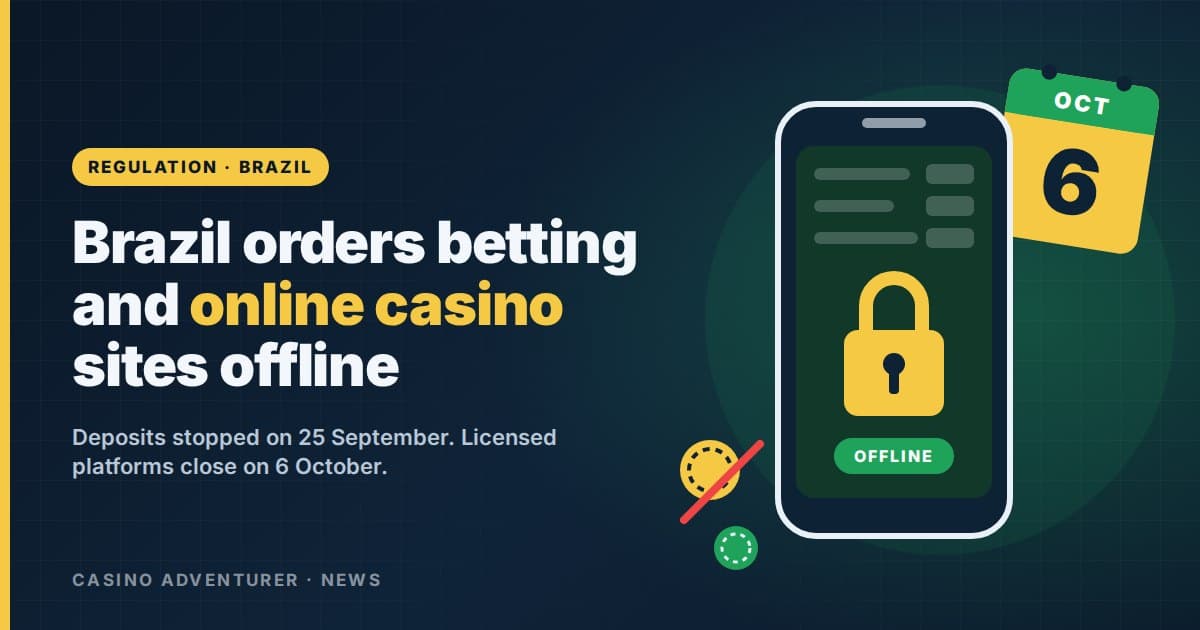 Brazil Orders Licensed Betting and Online Casino Sites Offline From 6 October