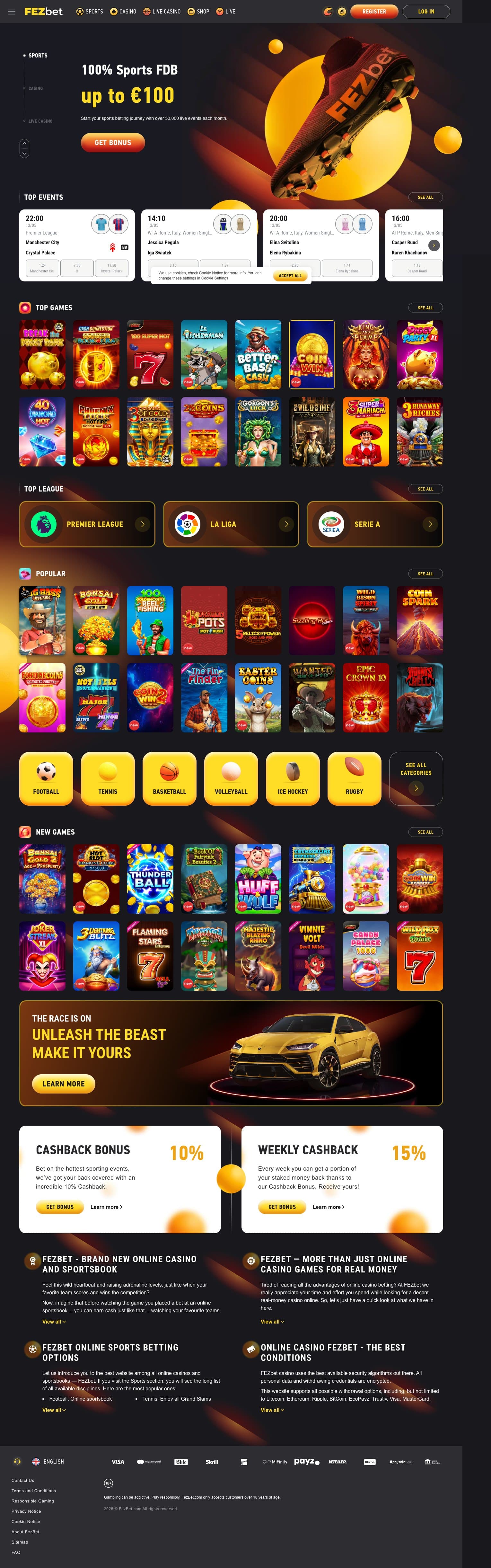 FEZbet Casino screenshot