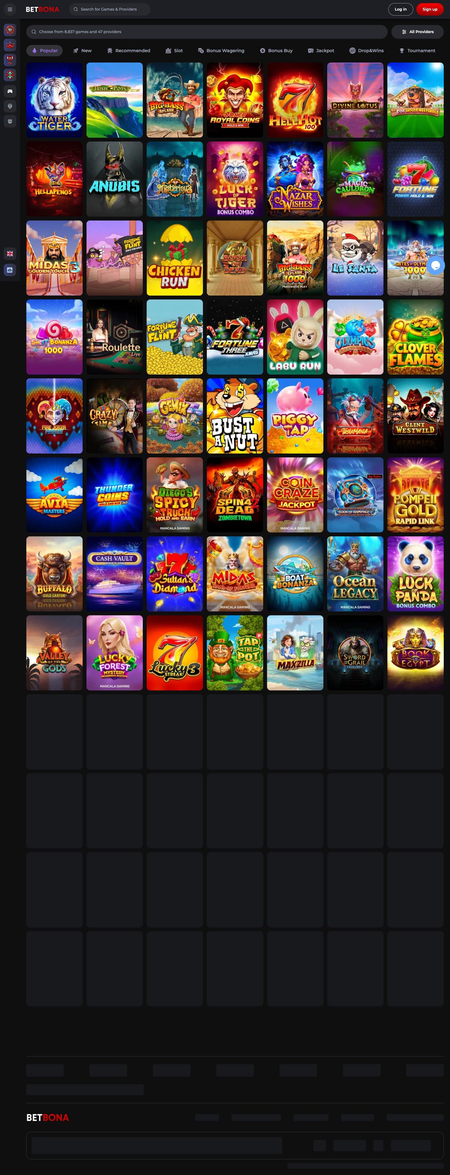 BetBona Casino screenshot