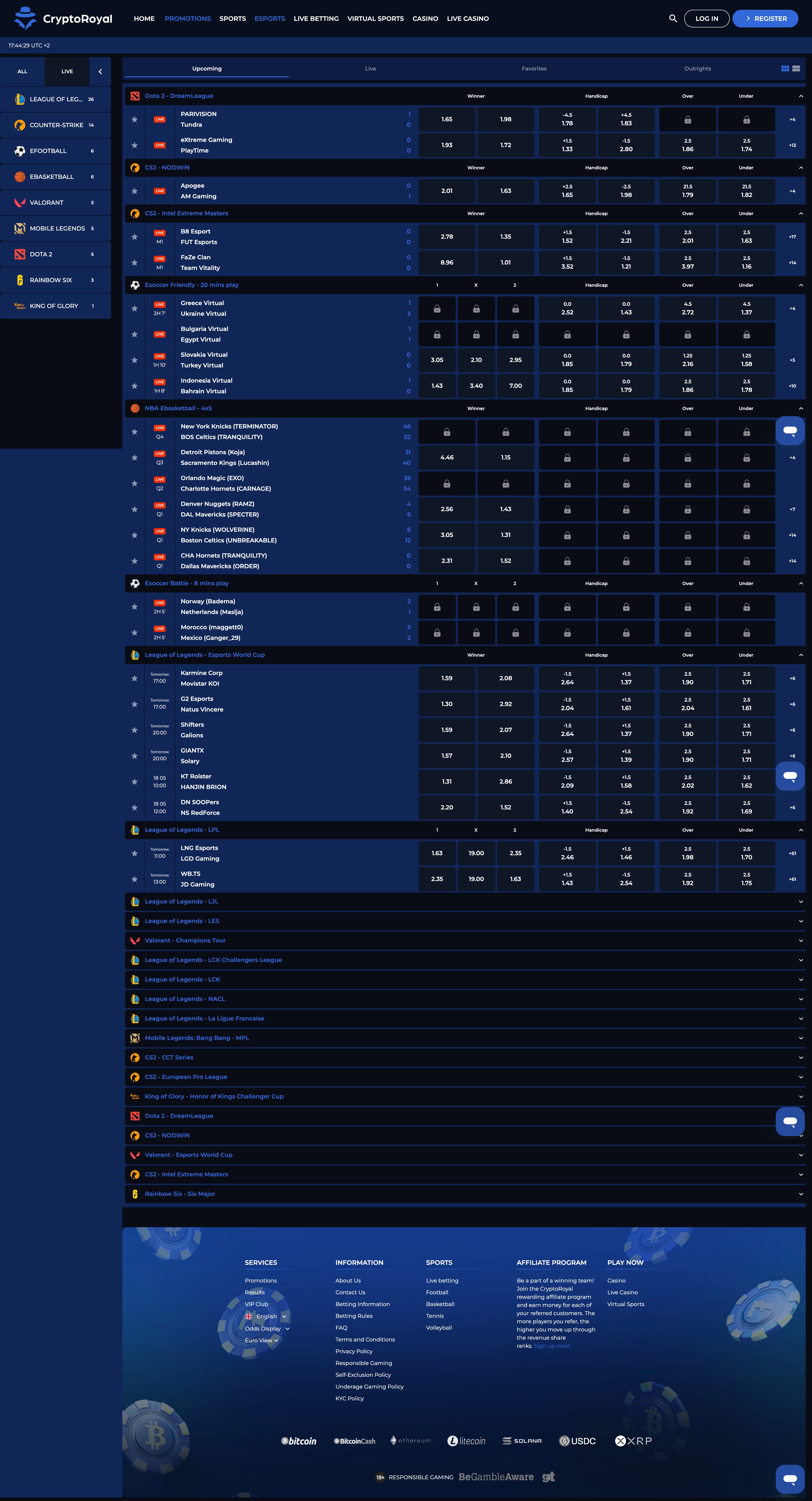 CryptoRoyal Casino screenshot
