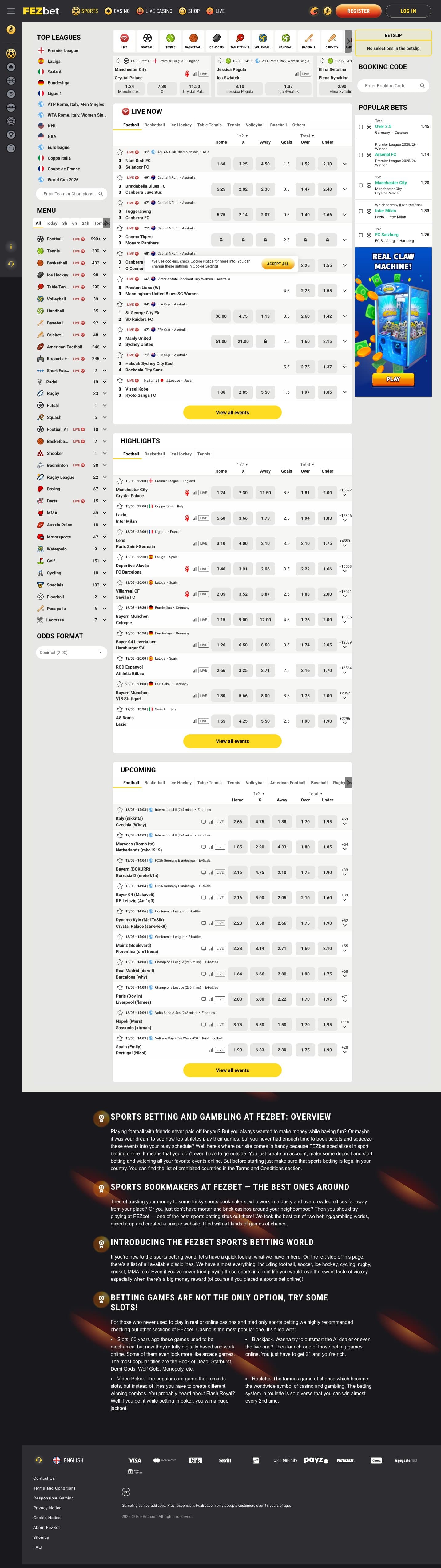 FEZbet Casino screenshot