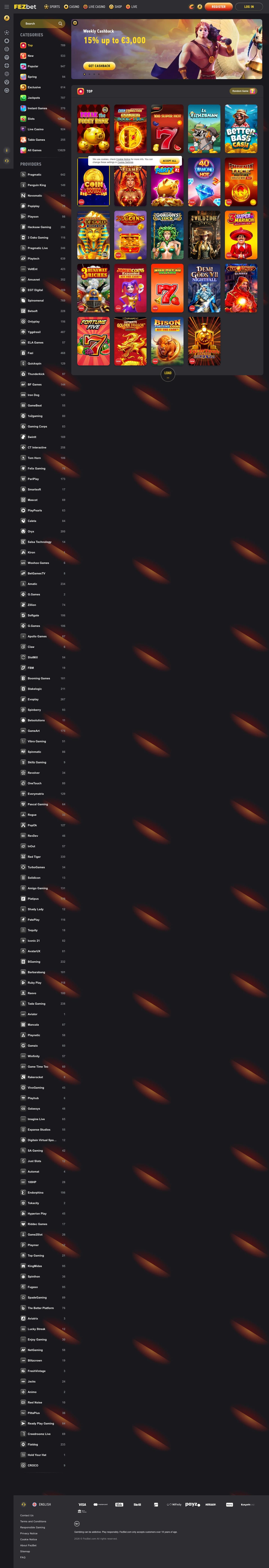 FEZbet Casino screenshot