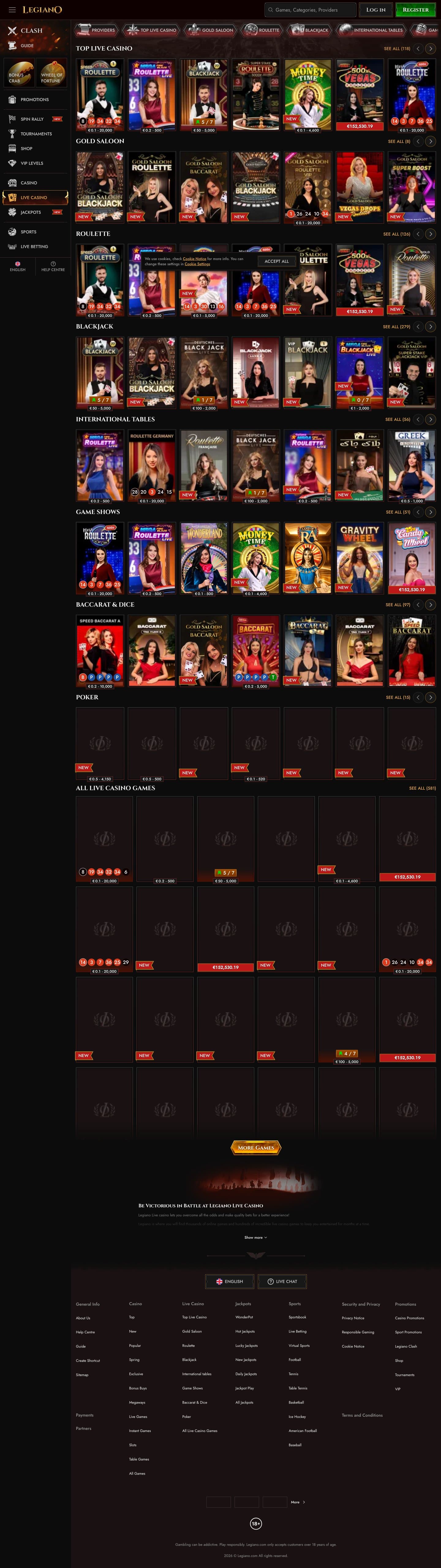 Legiano Casino screenshot