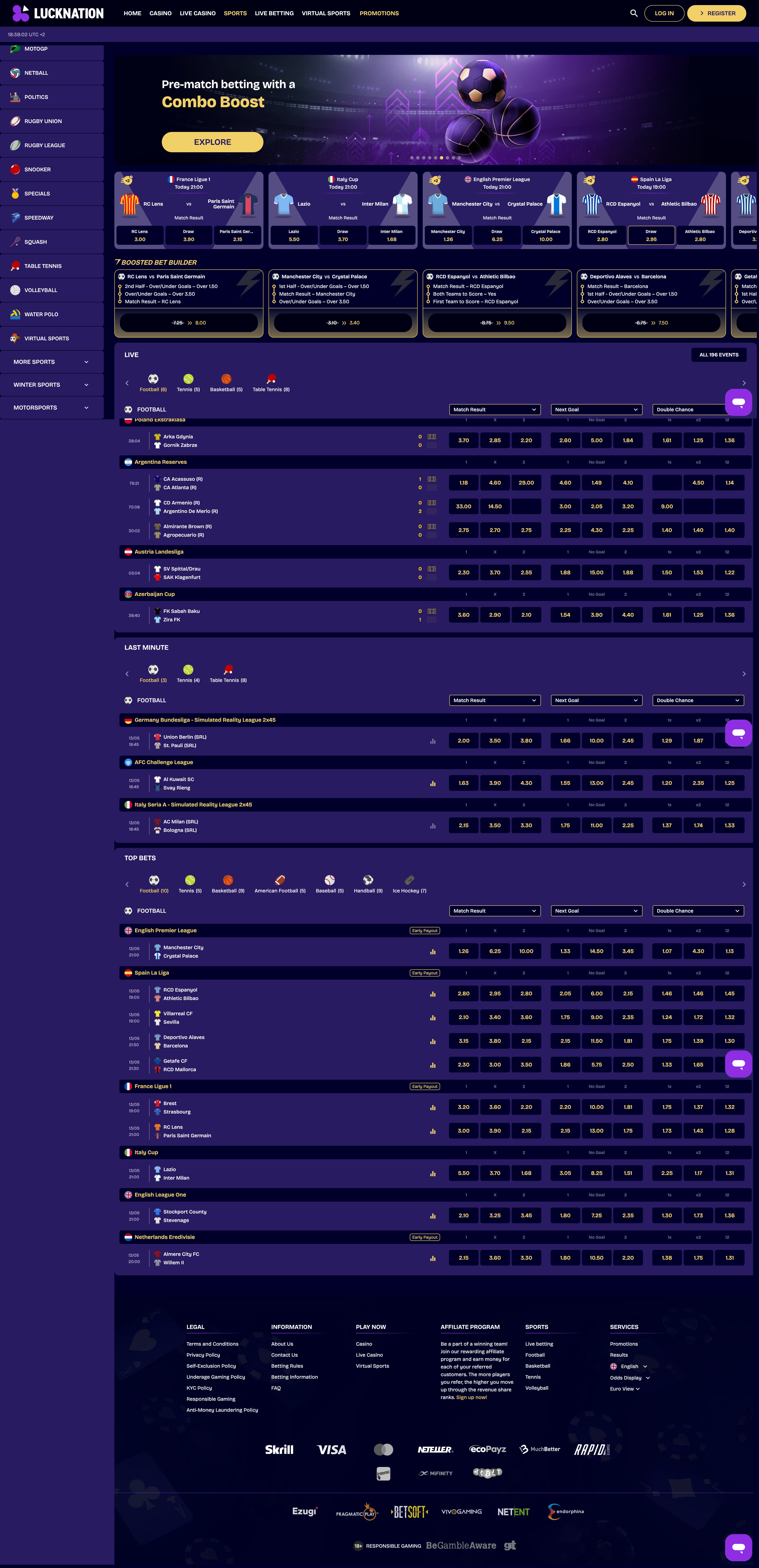 LuckNation Casino screenshot