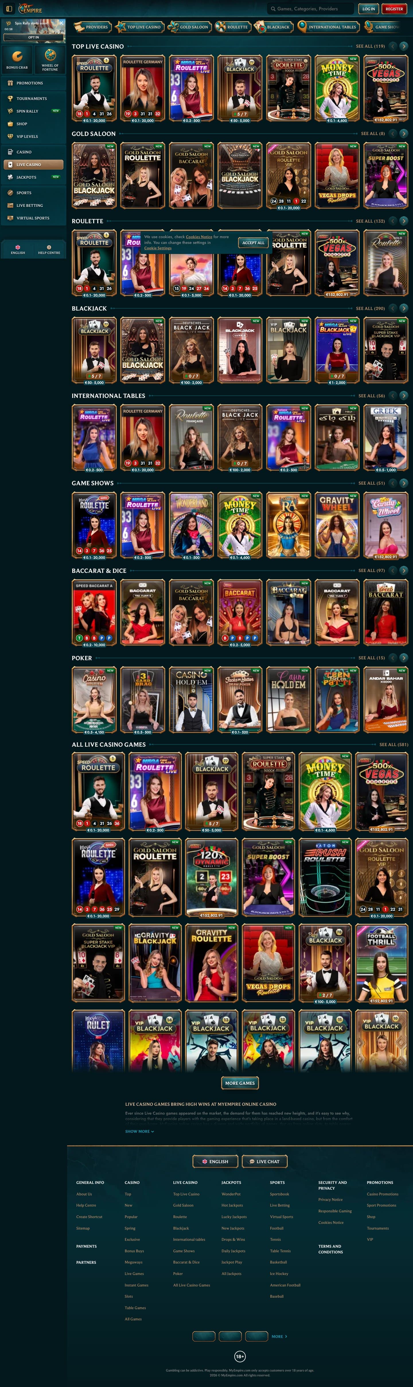 MyEmpire Casino screenshot