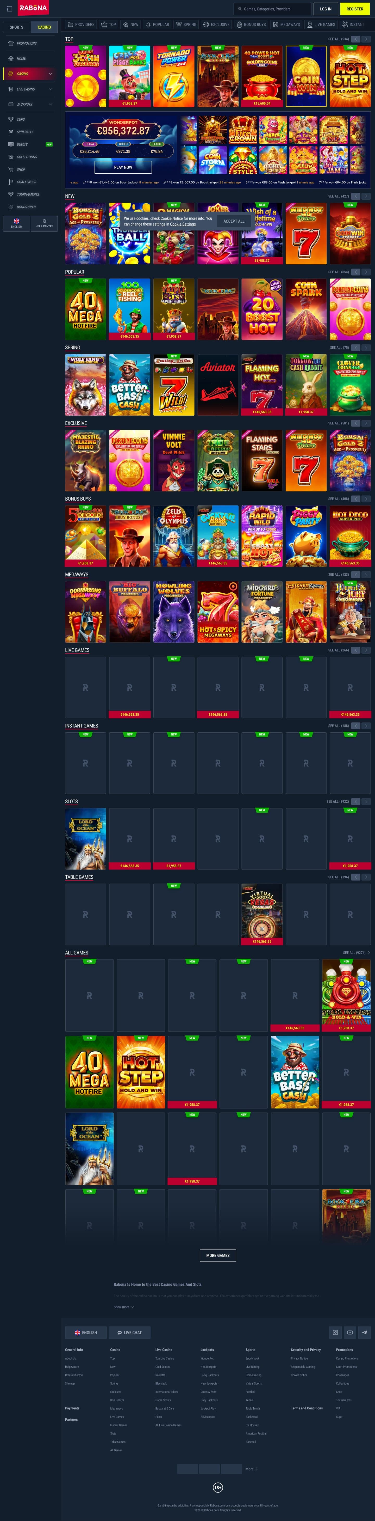 Rabona Casino screenshot
