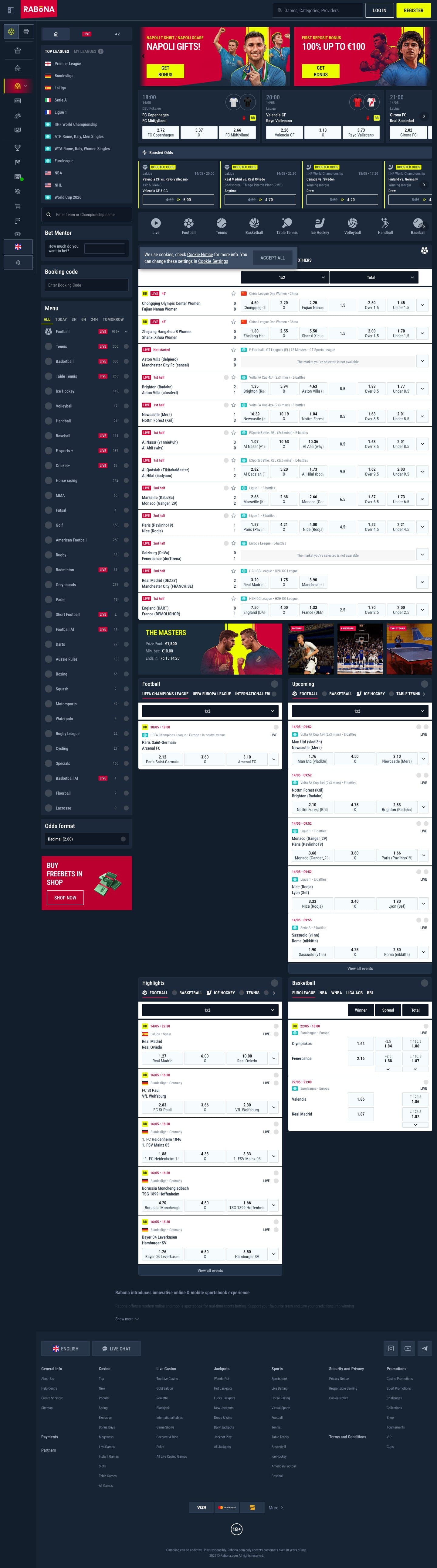 Rabona Casino screenshot