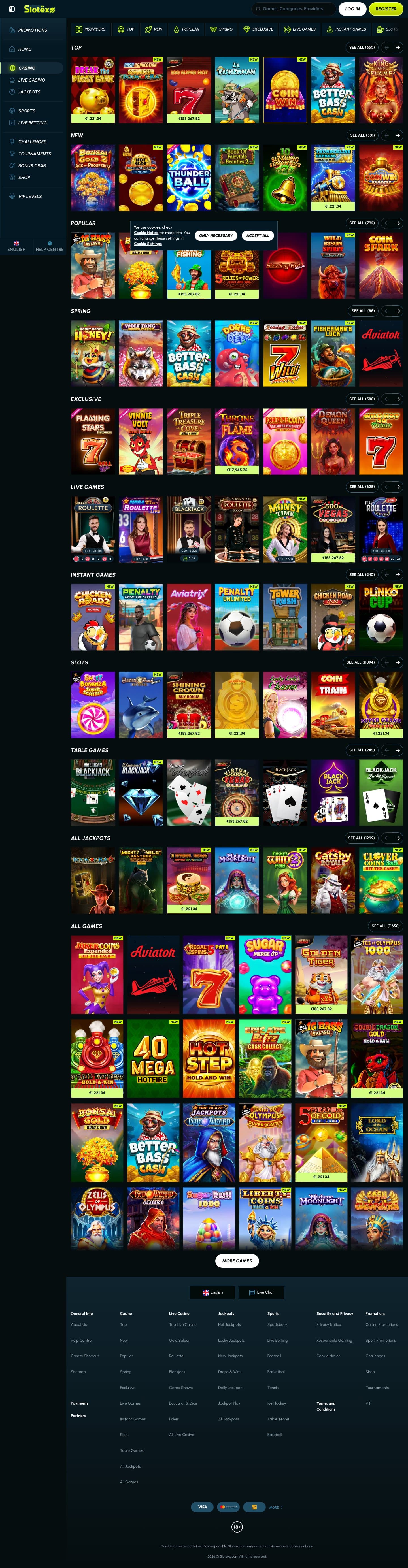 Slotexo Casino screenshot