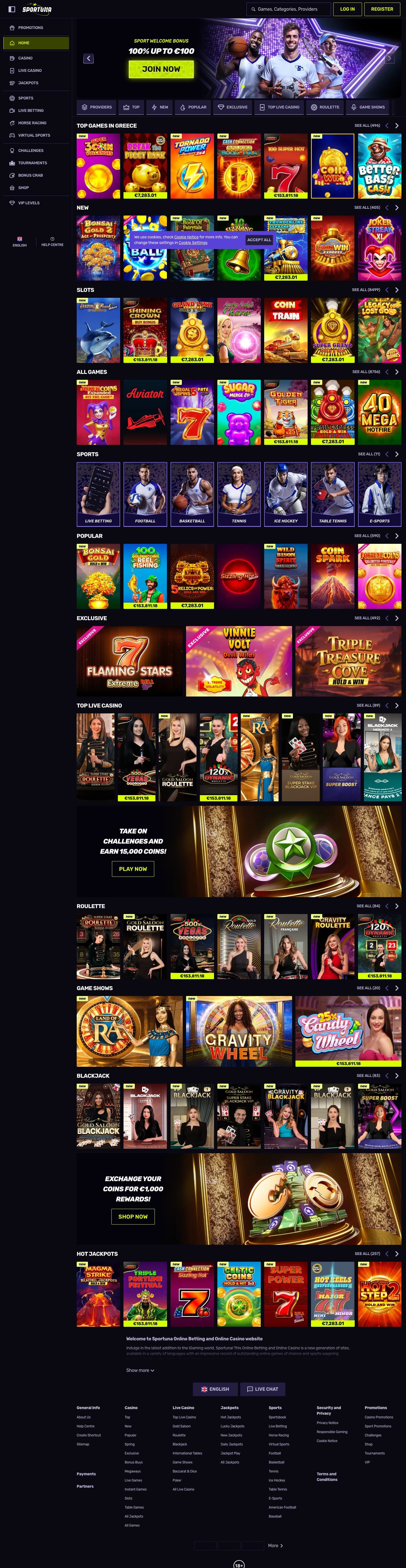 Sportuna Casino screenshot