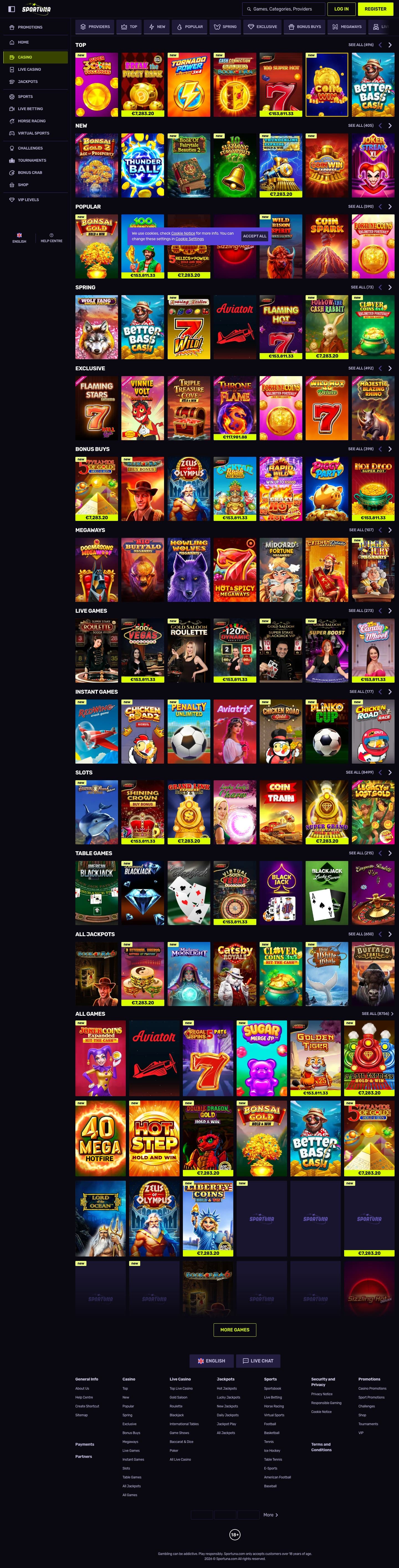 Sportuna Casino screenshot