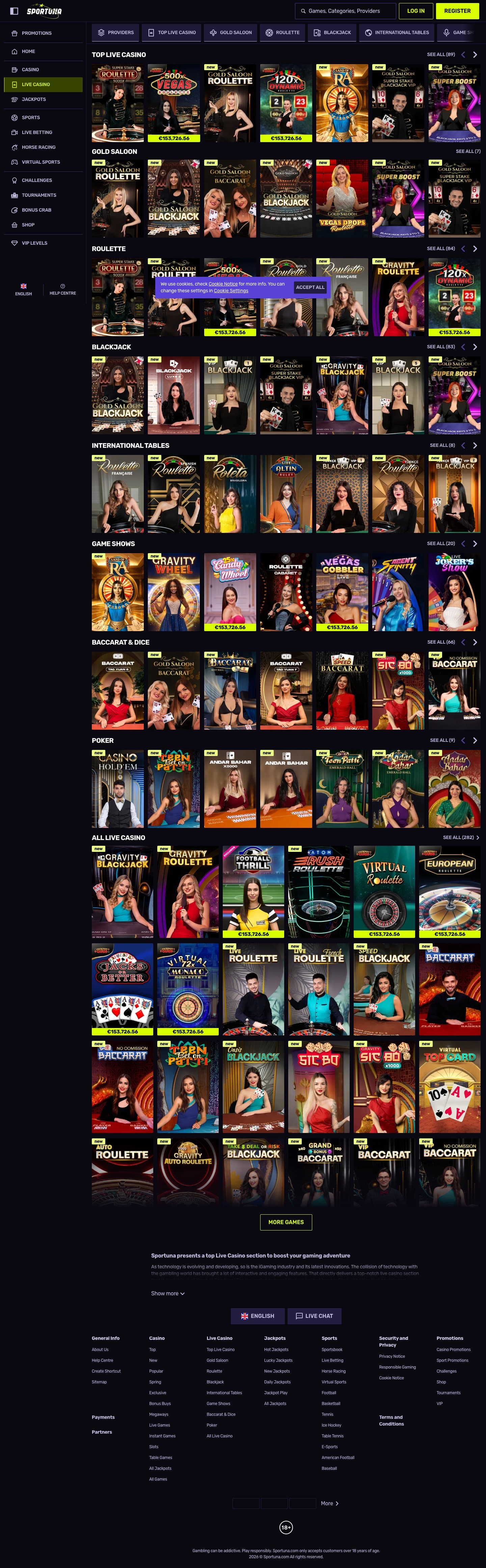 Sportuna Casino screenshot