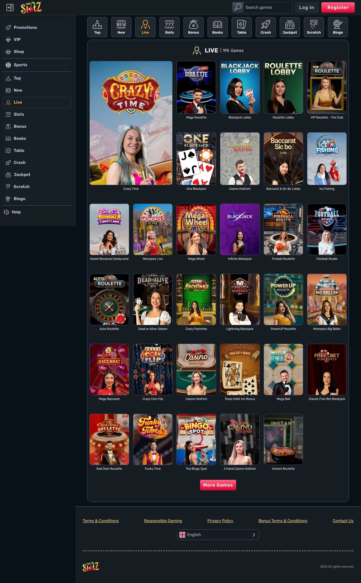 The Slotz Casino screenshot