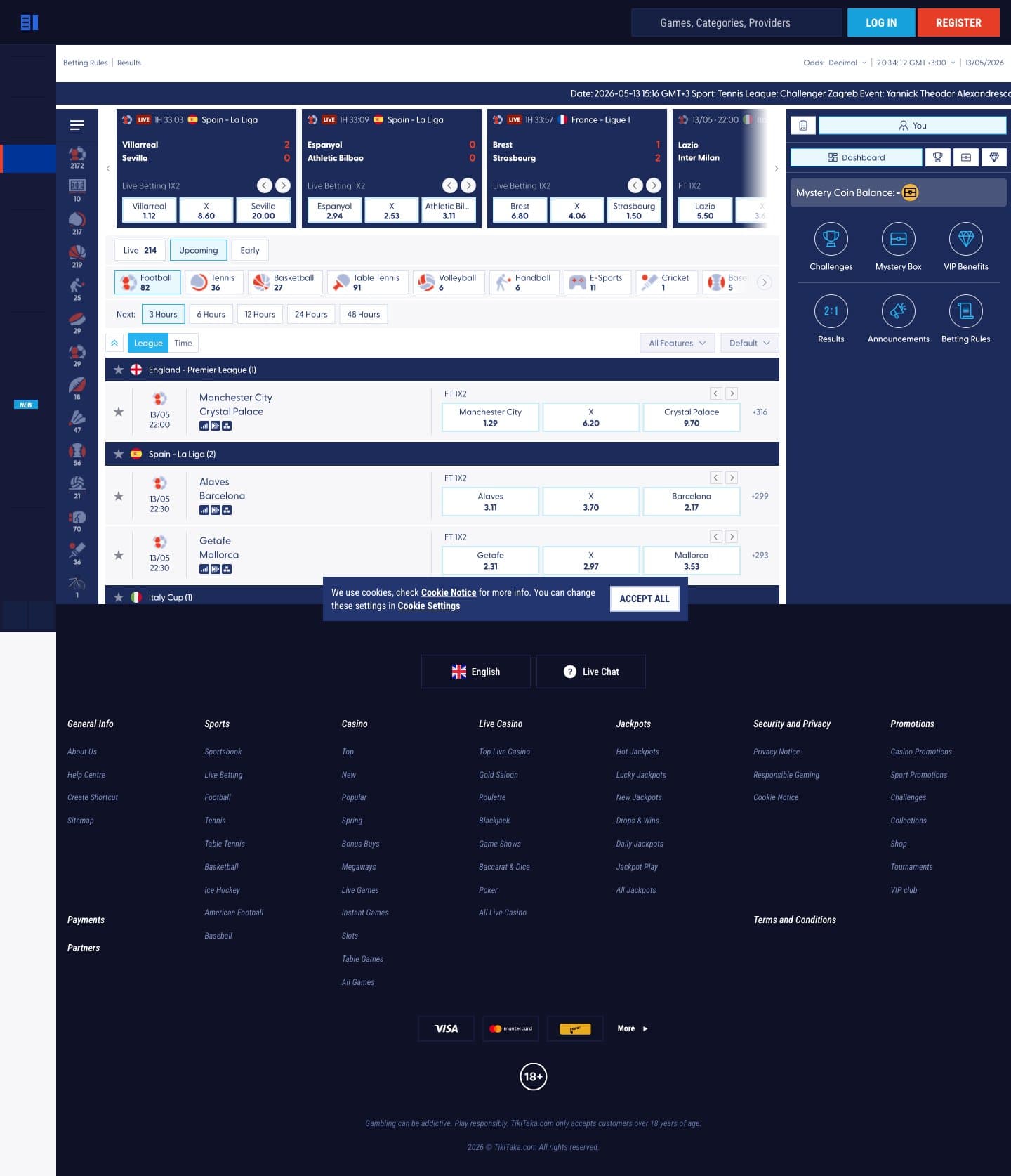 TikiTaka Casino screenshot