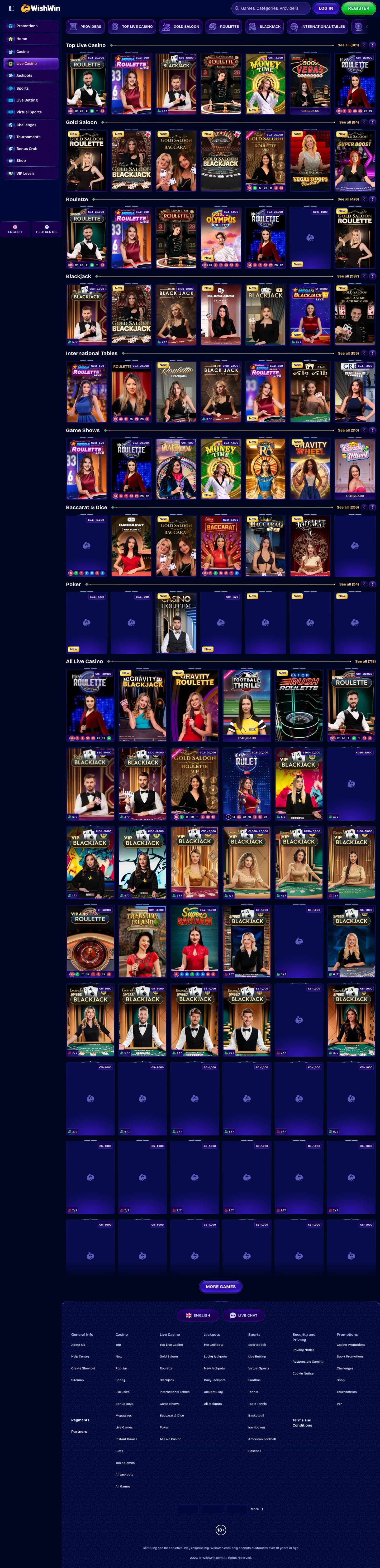 WishWin Casino screenshot